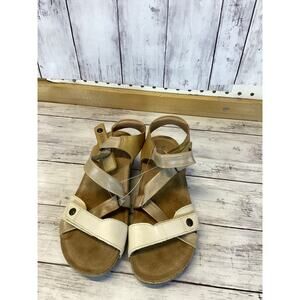 Taos Leather Trulie Comfort Sandals Tan Ivory Size 7-7.5 / 38
